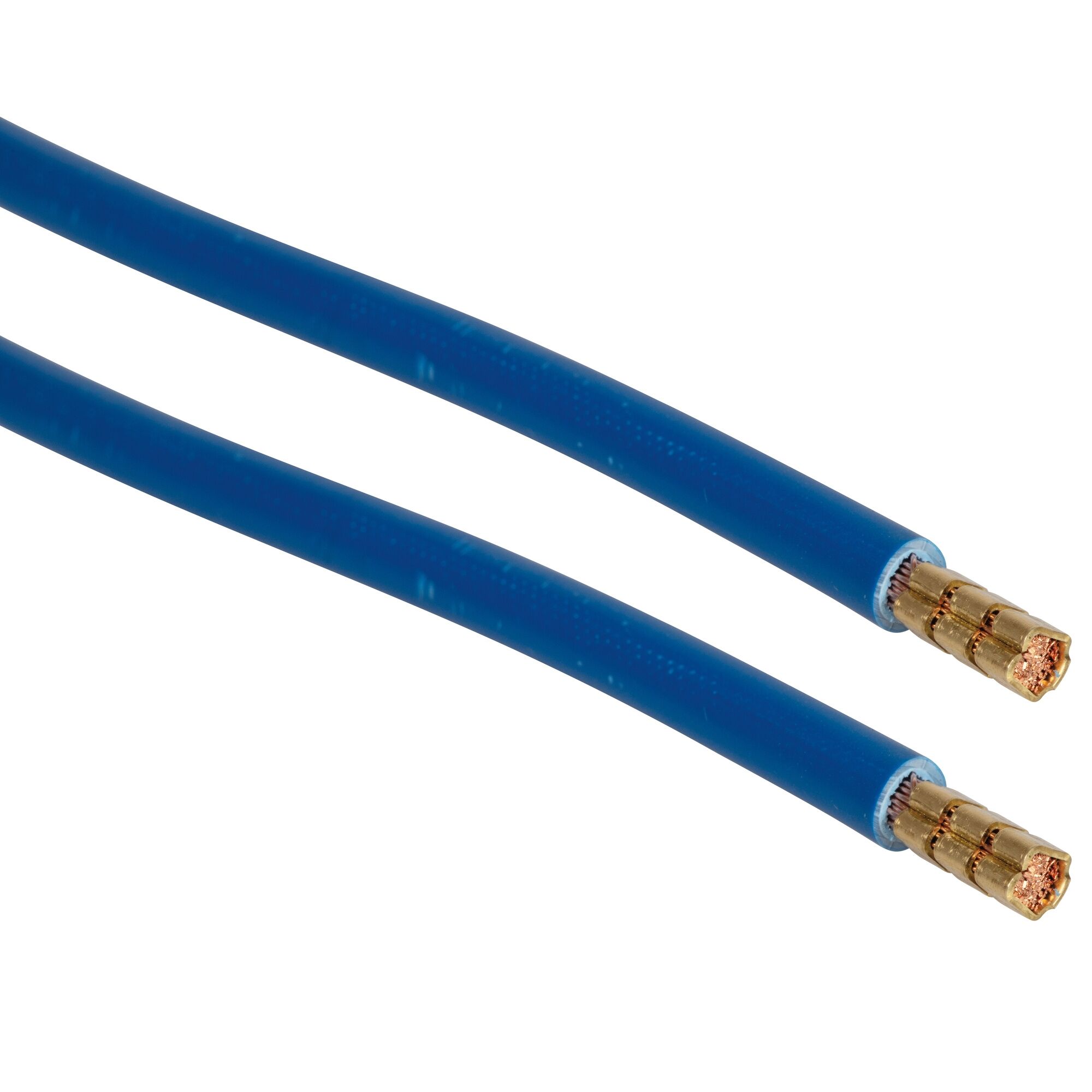 Pollmann Verdrahtungsbrücke 10 mm² – 265 mm Länge, blau, mit Aderendhülsen – Brückungsschiene für Verteilerkästen, Kupferleiter, isoliert, einfache Installation