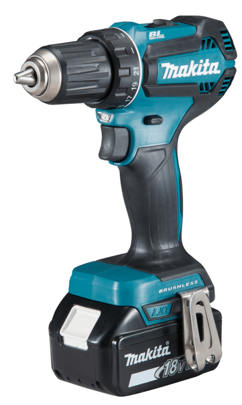 Makita DDF485RTJ 18 V LXT Brushless Akku-Bohrschrauber – 2‑Gang Metallgetriebe, 50 Nm, 2×5,0 Ah, Dual‑LED, XPT-Schutz im MAKPAC‑Set