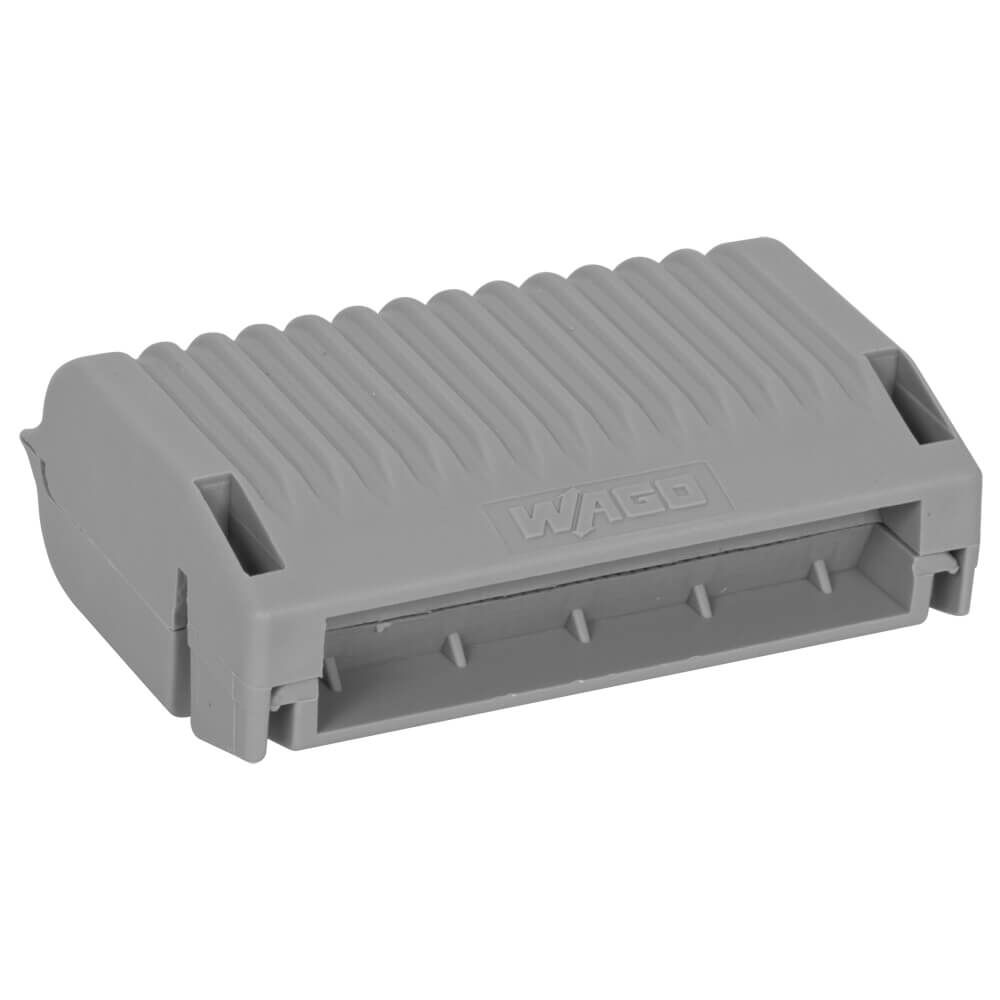 WAGO Gelbox Größe 3 – IPX8-zertifizierte Verbindungsschutzbox für Aderleitungen bis 5 x 4 mm² – Silikonfrei, UV-beständig, wartungsfrei – Für Feuchtraum & Erdverlegung