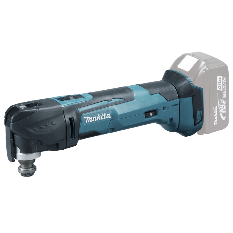 Makita DTM51Z Solo – 18 V Akku‑Multitool mit stufenloser Oszillation 6 000–20 000 min⁻¹, 3,2° Schwingwinkel, werkzeugloser OIS‑Zubehörwechsel, Soft‑Start & Anti‑Restart – ohne Akku & Ladegerät